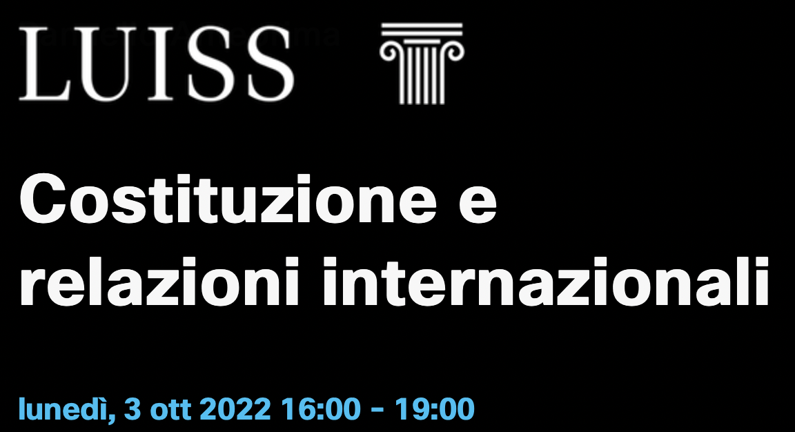 Costituzione e relazioni internazionali